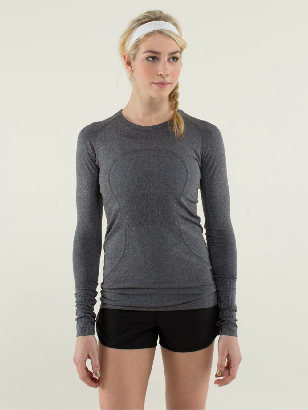 Lululemon Swiftly Tech Long Sleeve Crew Heather Grey Size 4 Running Athletic